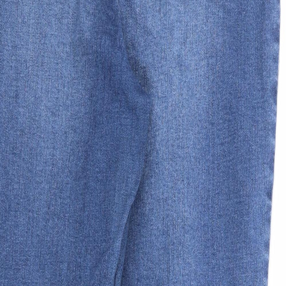 Matalan Womens Blue Cotton Skinny Jeans Size 16 L28 in Regular Zip