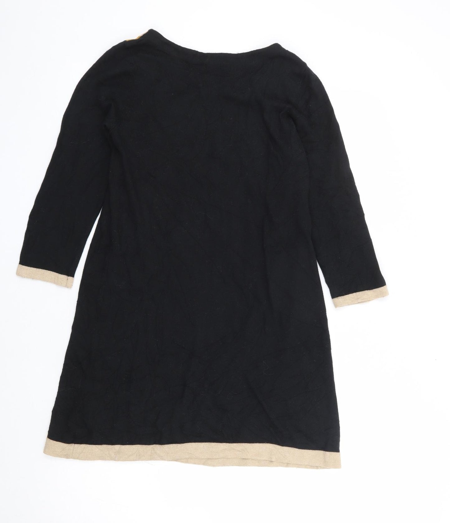 Marks and Spencer Womens Multicoloured Geometric Polyamide Jumper Dress Size 8 Round Neck Pullover