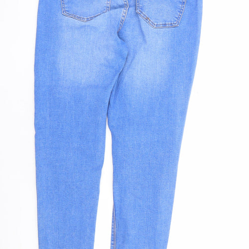Primark Womens Blue Cotton Skinny Jeans Size 16 L29 in Regular Zip
