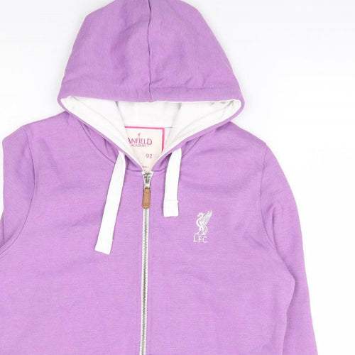 Anfield Academy Womens Purple Cotton Full Zip Hoodie Size 12 Zip - Liverpool FC