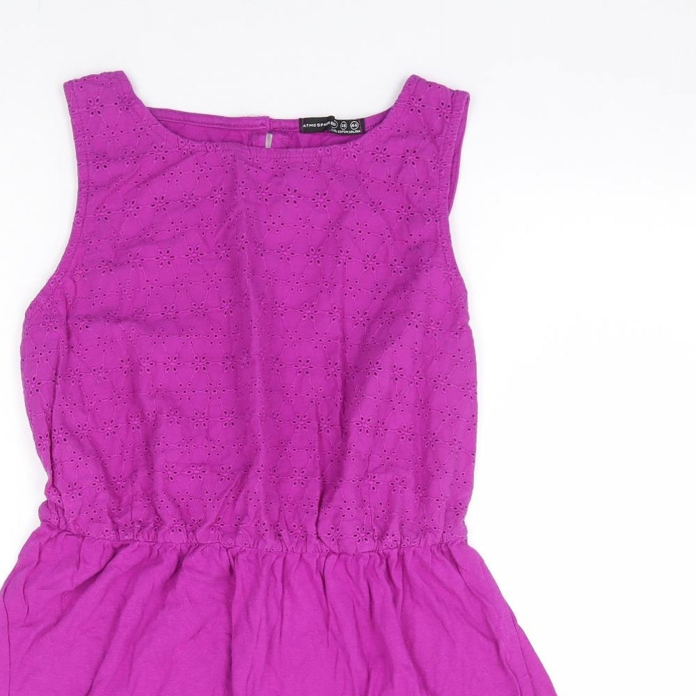 Primark Womens Purple Cotton Fit & Flare Size 18 Round Neck Pullover