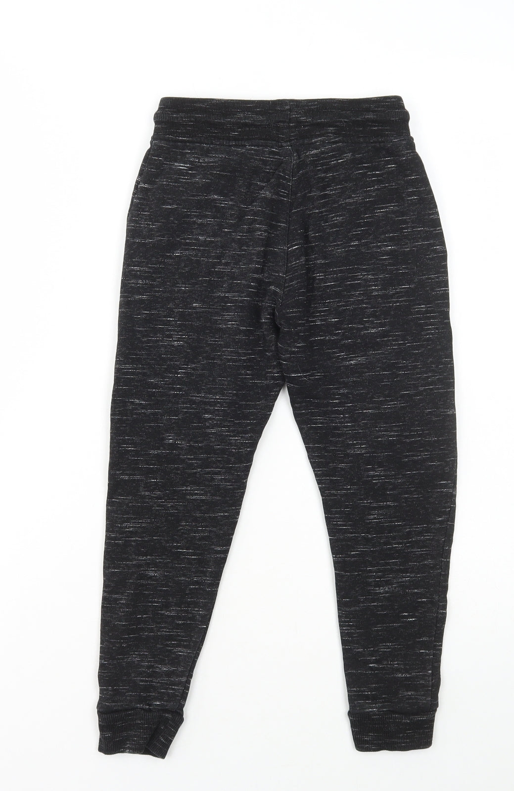 George Boys Black Cotton Jogger Trousers Size 6-7 Years Regular Drawstring