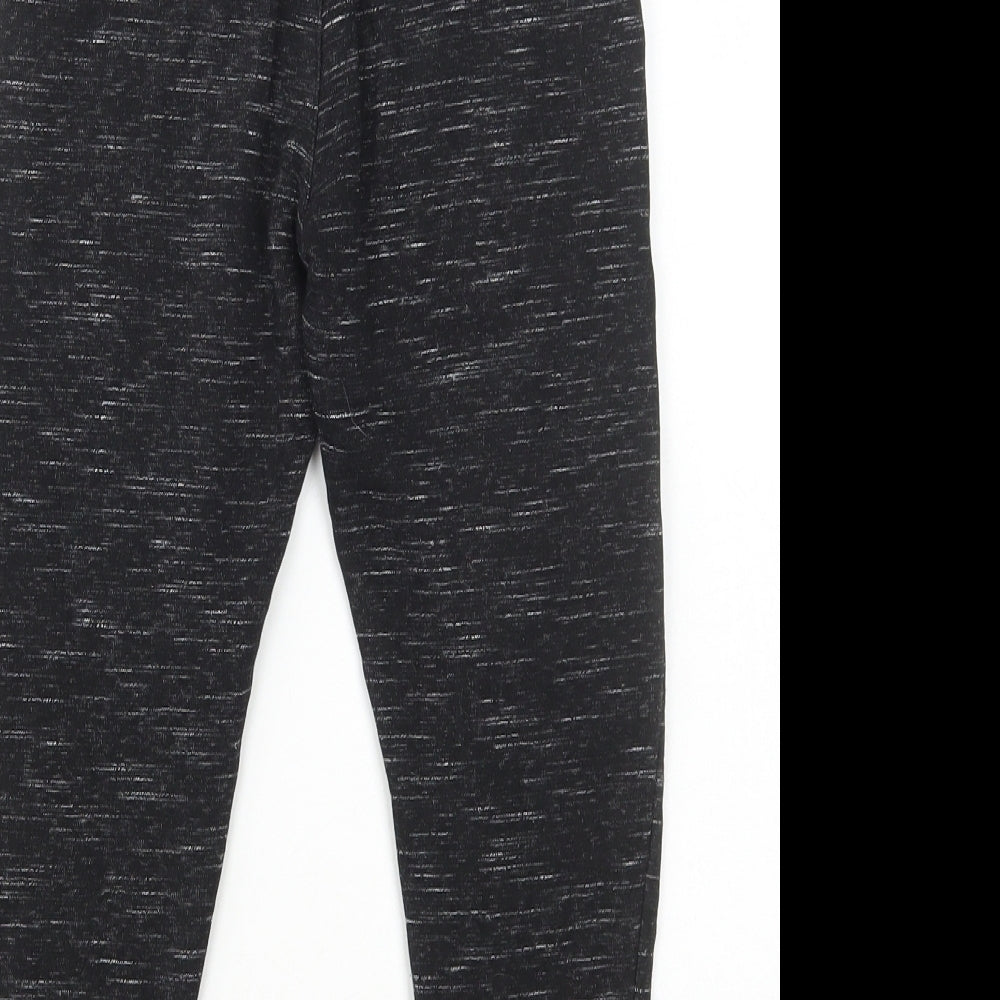 George Boys Black Cotton Jogger Trousers Size 6-7 Years Regular Drawstring