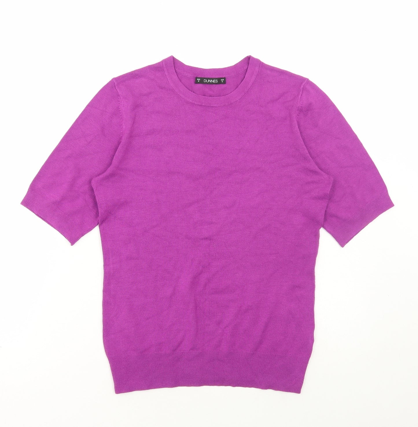 Dunnes Stores Womens Purple Round Neck Viscose Pullover Jumper Size S