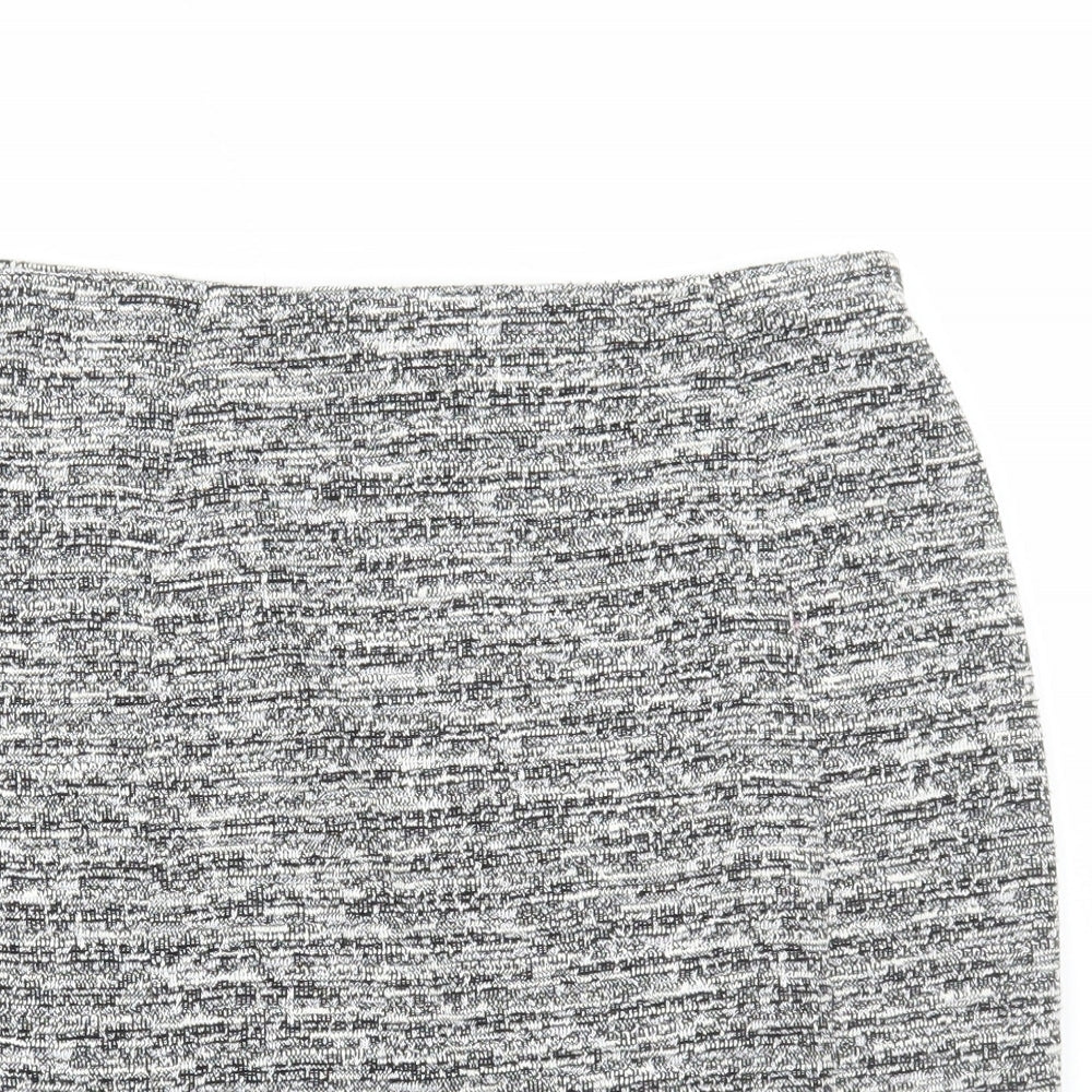 Papaya Womens Grey Polyester Mini Skirt Size 10