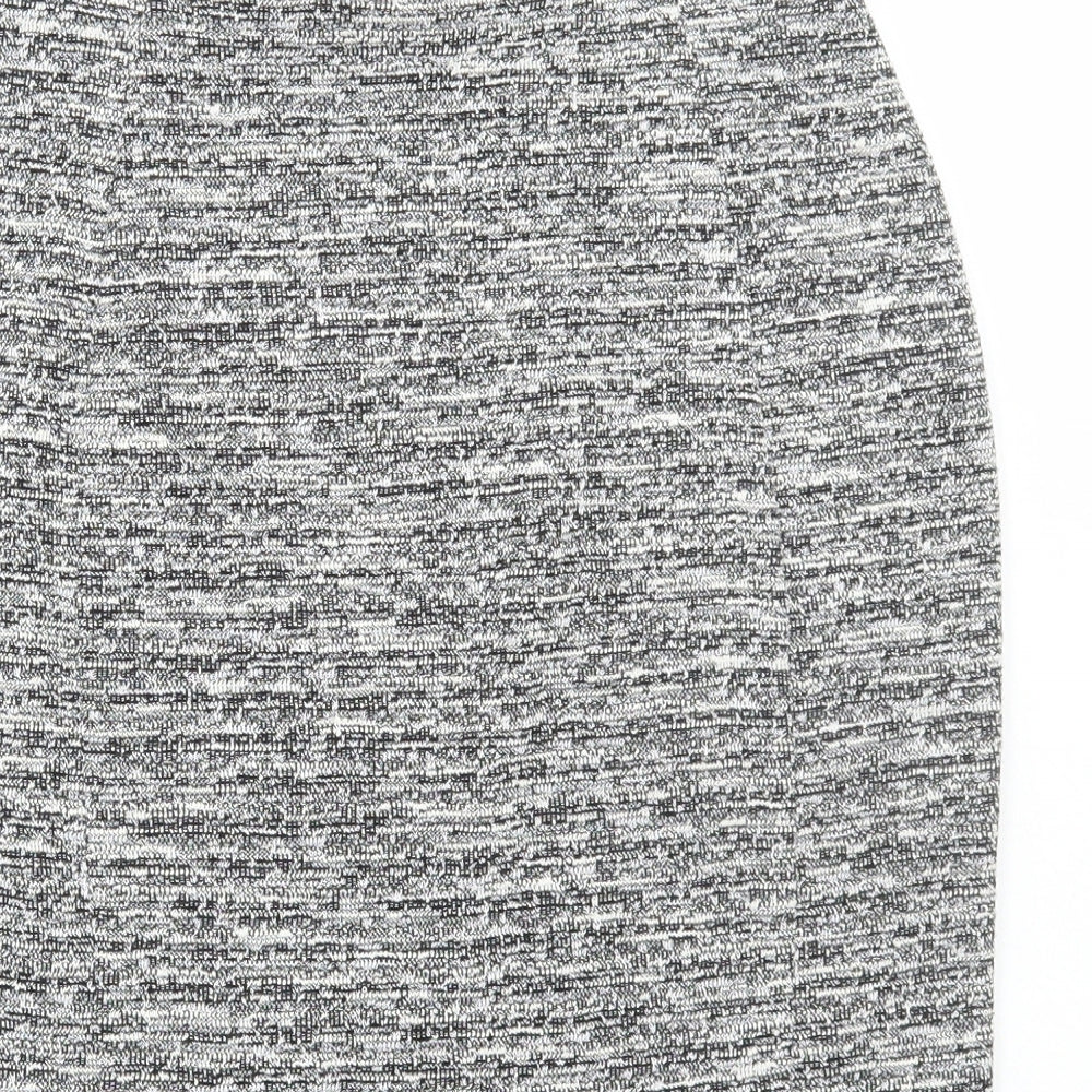 Papaya Womens Grey Polyester Mini Skirt Size 10