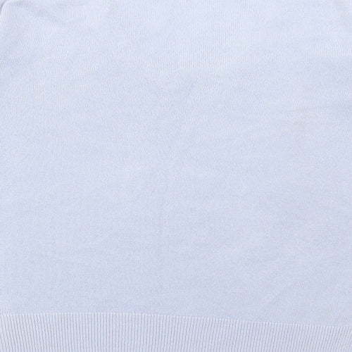 Marks and Spencer Womens Blue V-Neck Acrylic Pullover Jumper Size 10