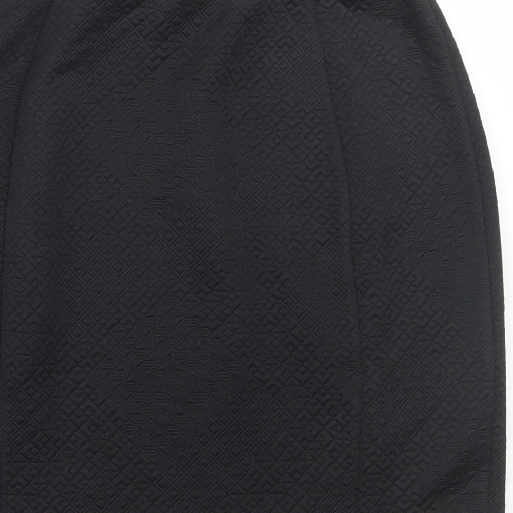 Papaya Womens Black Polyester Mini Skirt Size 10