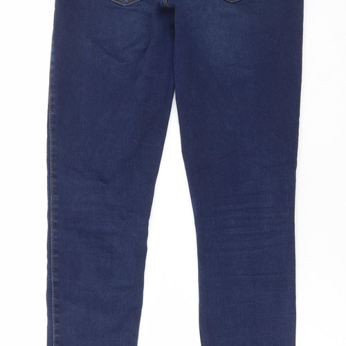 Only Womens Blue Cotton Skinny Jeans Size M L32 in Regular Button