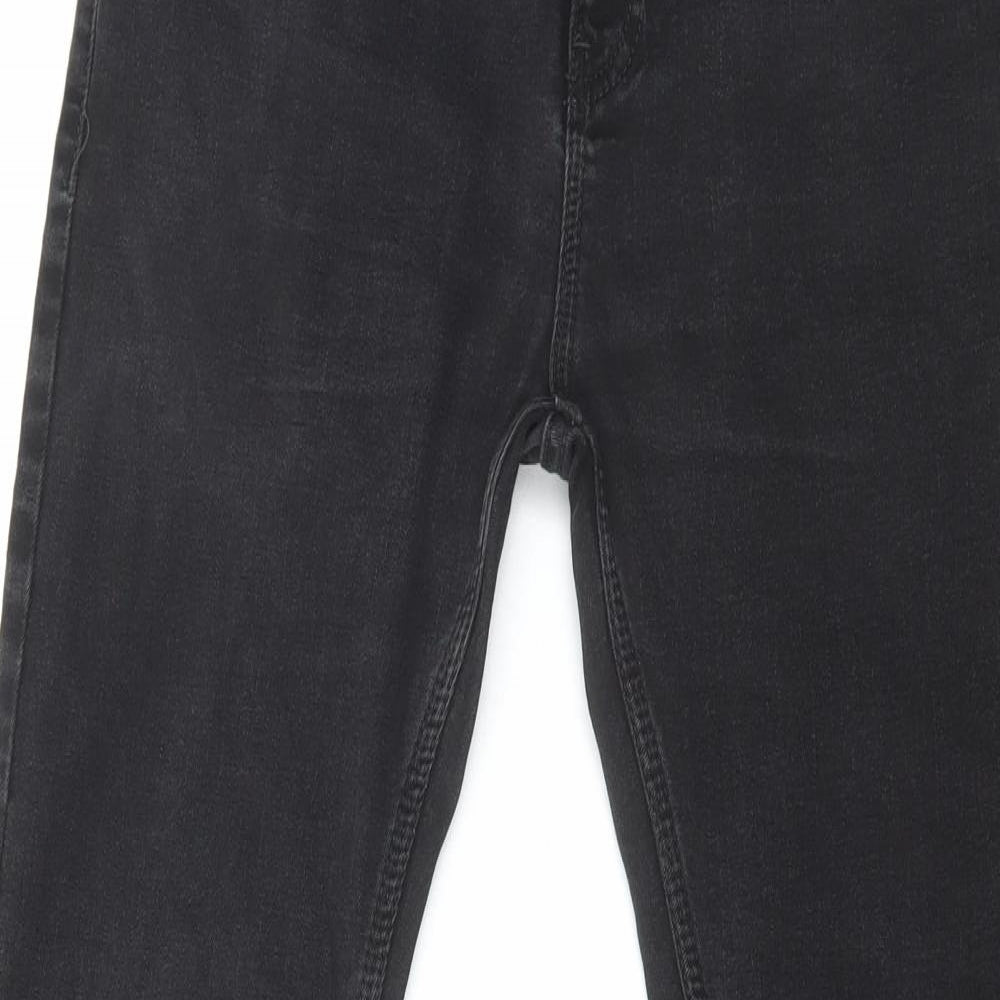 Topman Mens Black Cotton Skinny Jeans Size 32 in L32 in Regular Button