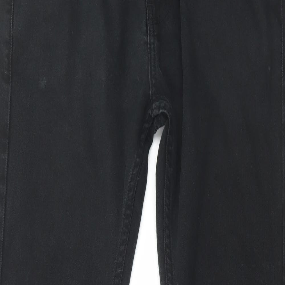 Topman Mens Black Cotton Skinny Jeans Size 32 in L31 in Regular Button
