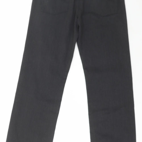 NEXT Mens Black Cotton Straight Jeans Size 30 in L32 in Regular Button
