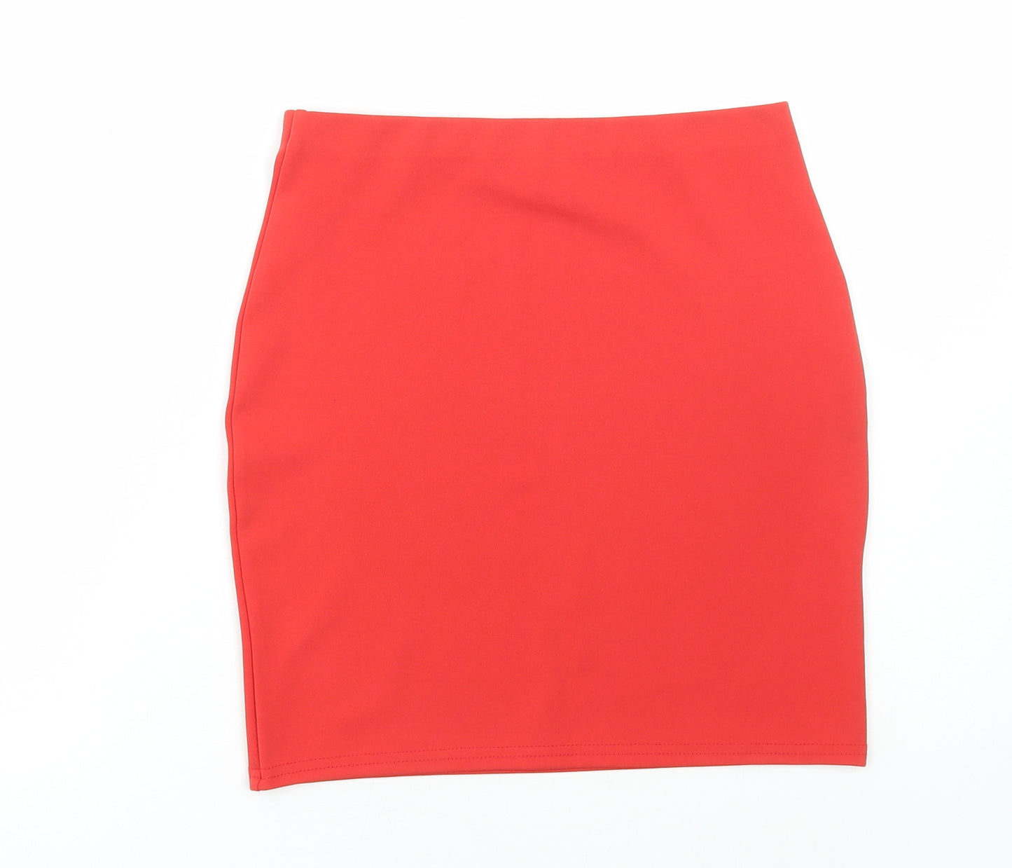 Missguided Womens Red Polyester Mini Skirt Size 10