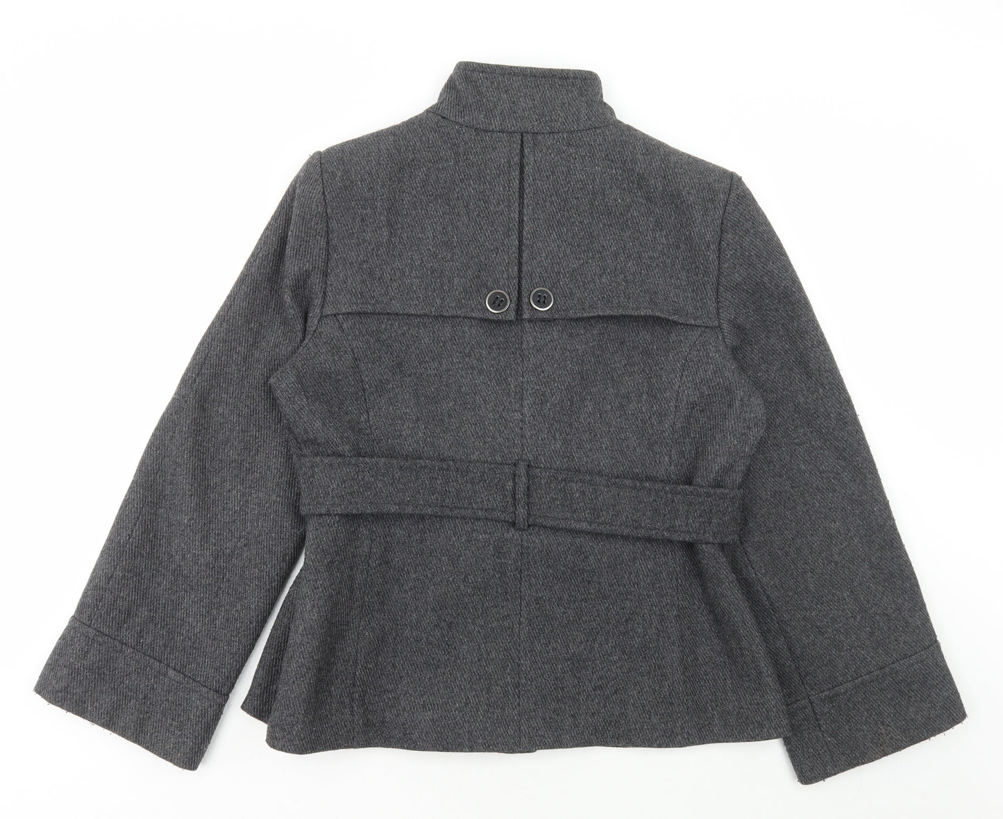 Red Herring Womens Grey Jacket Blazer Size 16 Button