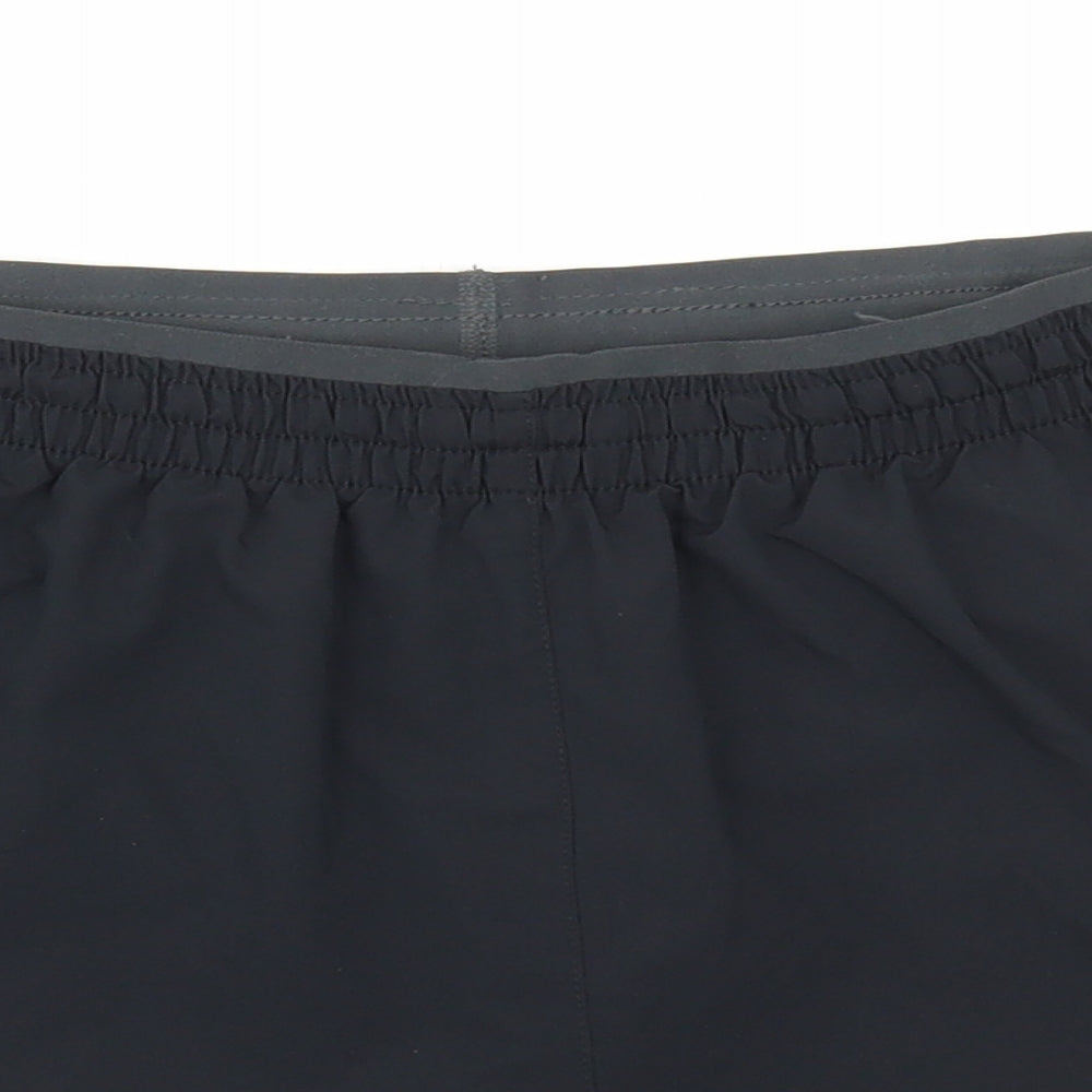 Nike Womens Black Polyester Sweat Shorts Size M L3 in Regular Pull On