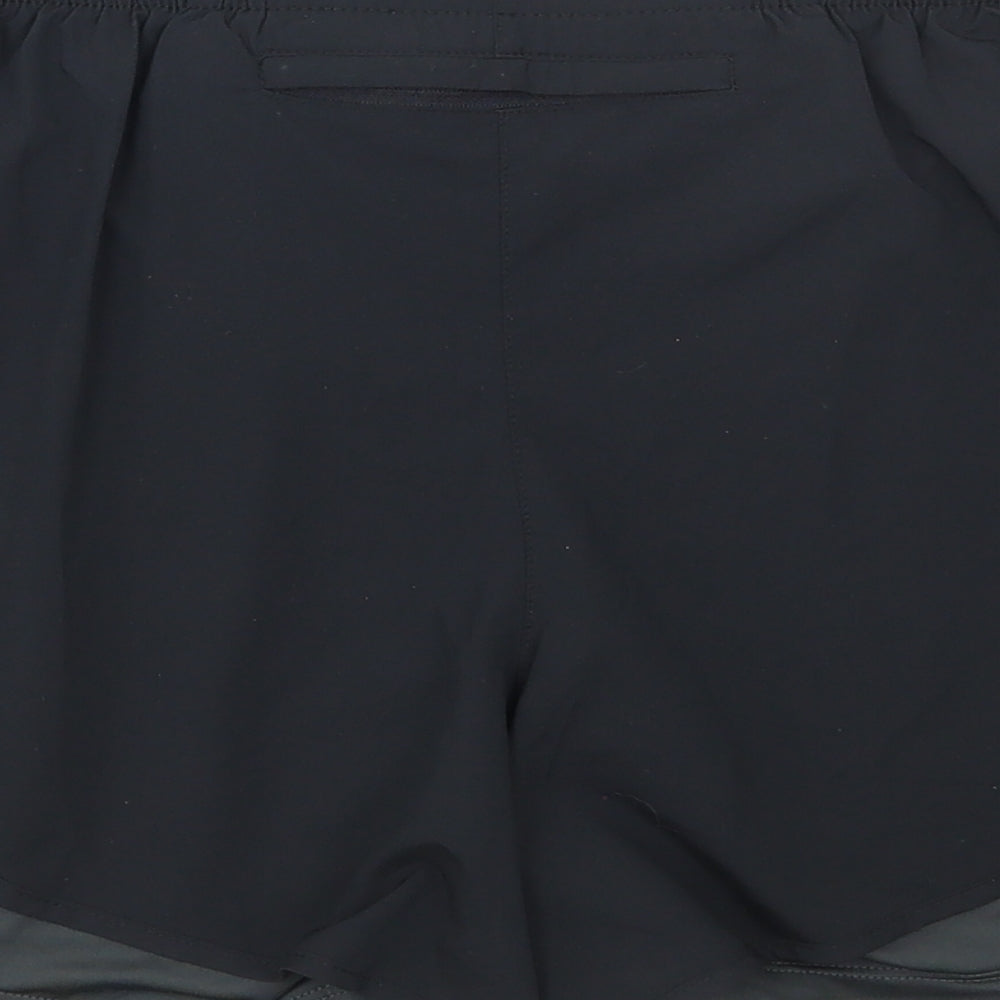 Nike Womens Black Polyester Sweat Shorts Size M L3 in Regular Pull On