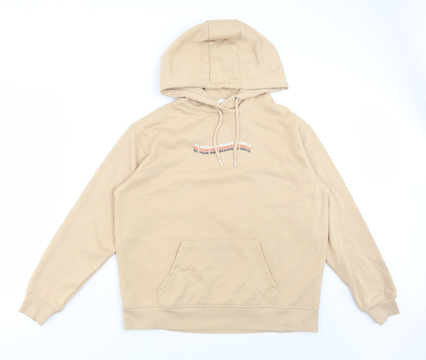 Primark Womens Beige Polyester Pullover Hoodie Size M Pullover