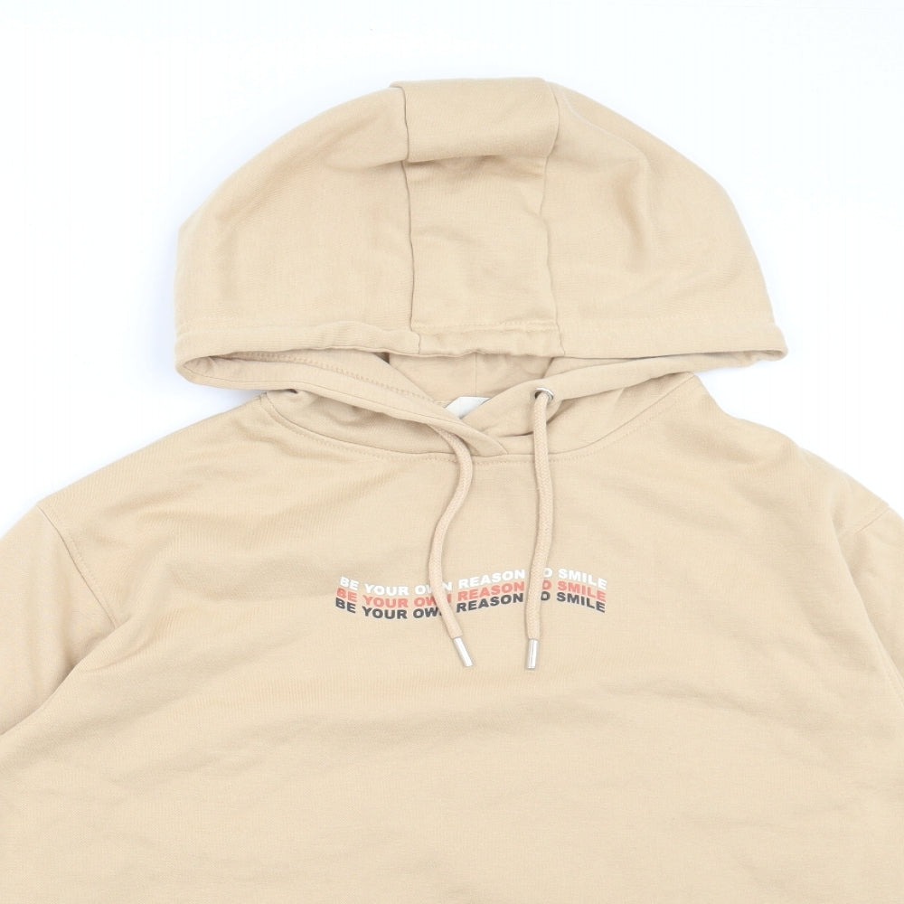 Primark Womens Beige Polyester Pullover Hoodie Size M Pullover