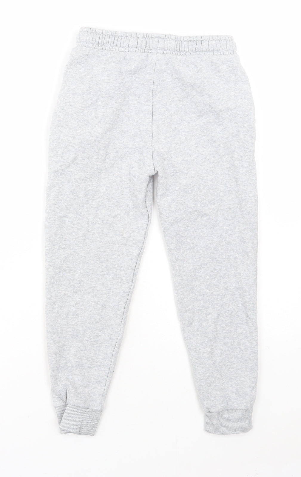 Marks and Spencer Boys Grey Cotton Jogger Trousers Size 7-8 Years Regular Drawstring