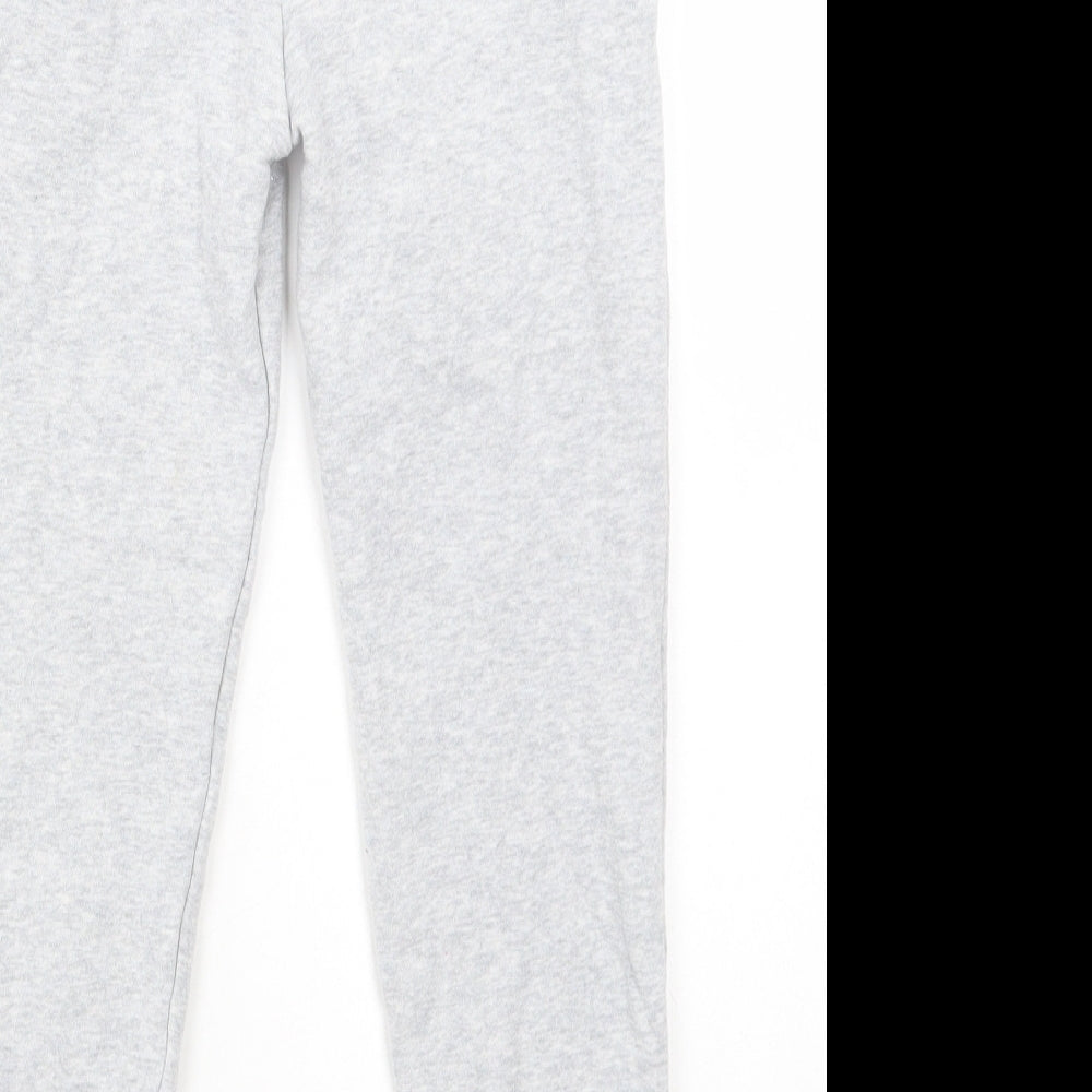 Marks and Spencer Boys Grey Cotton Jogger Trousers Size 7-8 Years Regular Drawstring