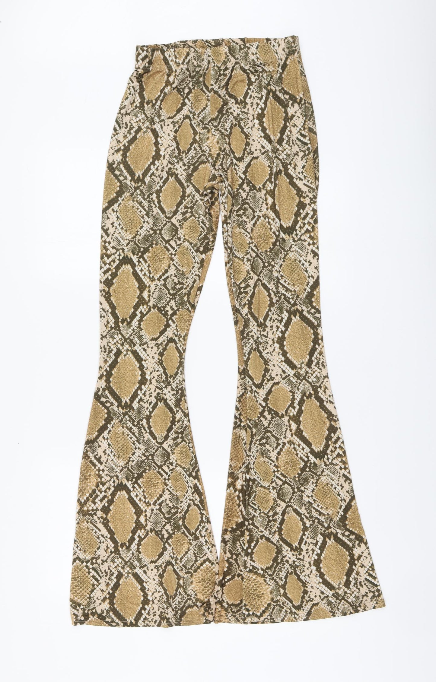 Urban renewal Womens Beige Animal Print Polyester Trousers Size M L33 in Regular Button