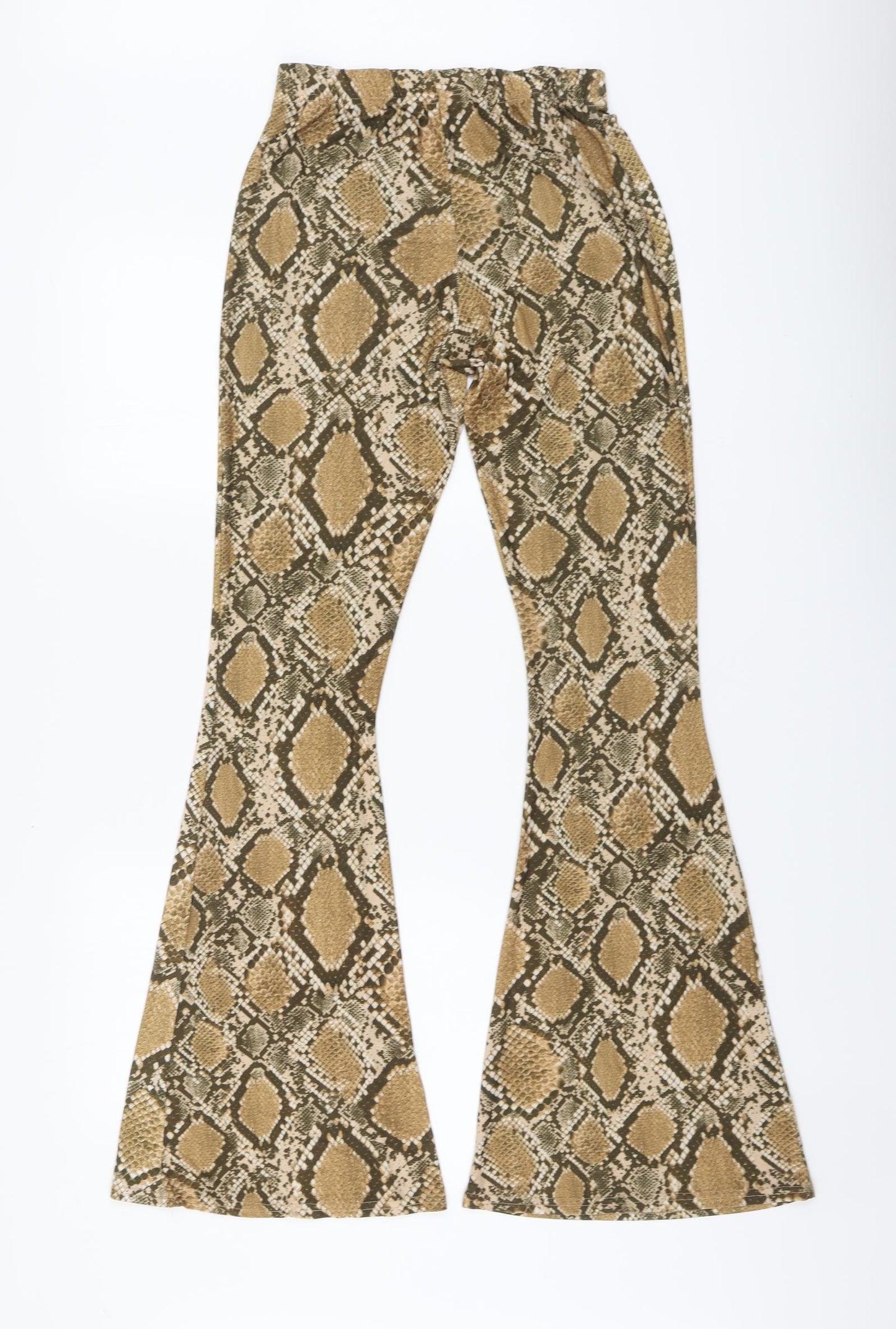 Urban renewal Womens Beige Animal Print Polyester Trousers Size M L33 in Regular Button