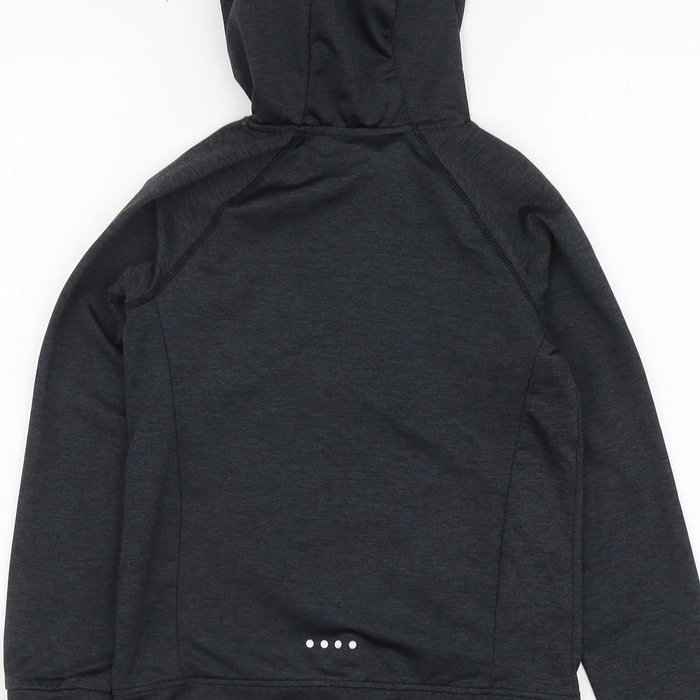 Souluxe Girls Grey Polyester Full Zip Hoodie Size 8-9 Years Zip