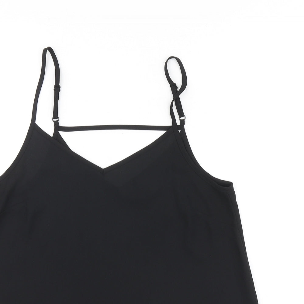 Primark Womens Black Polyester Camisole Blouse Size 8 V-Neck