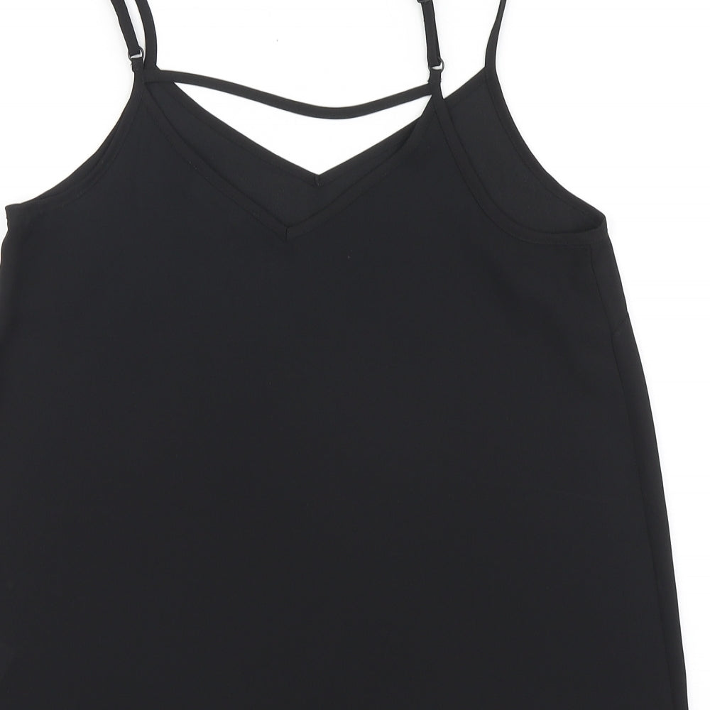 Primark Womens Black Polyester Camisole Blouse Size 8 V-Neck