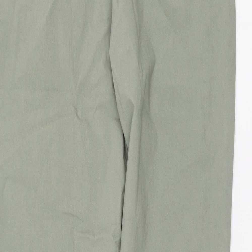 Blue Vanilla Womens Green Viscose Trousers One Size L24 in Regular Button