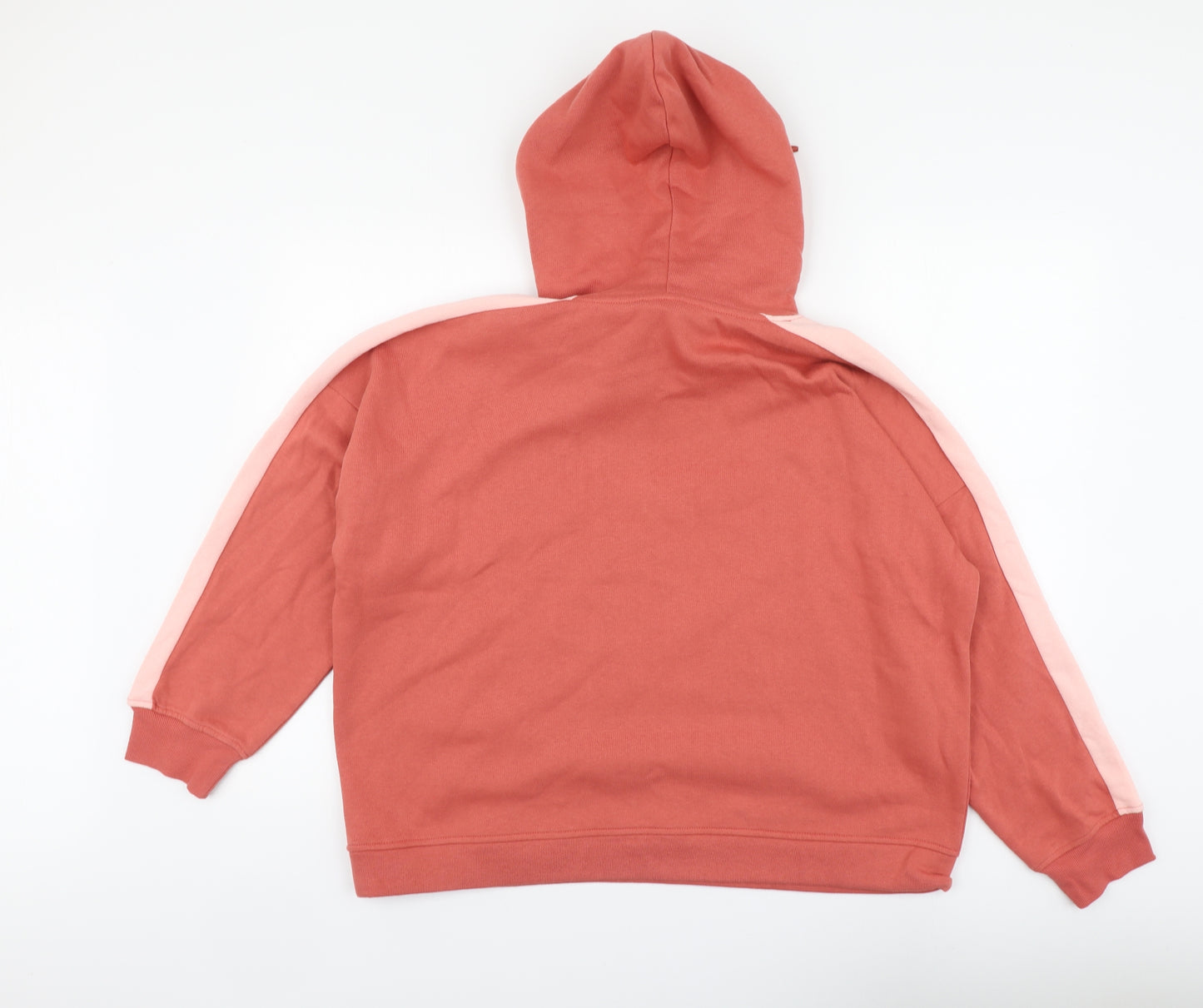 George Womens Orange Cotton Pullover Hoodie Size 12