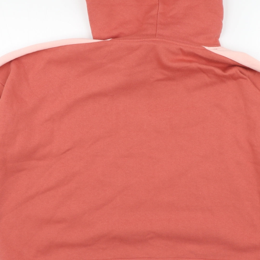 George Womens Orange Cotton Pullover Hoodie Size 12