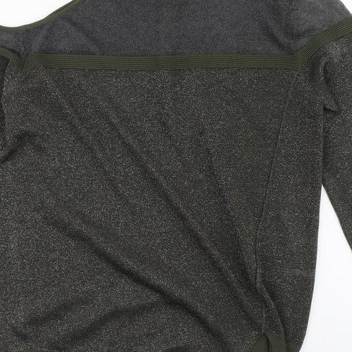 NEXT Womens Green Viscose Basic Blouse Size 10 Round Neck