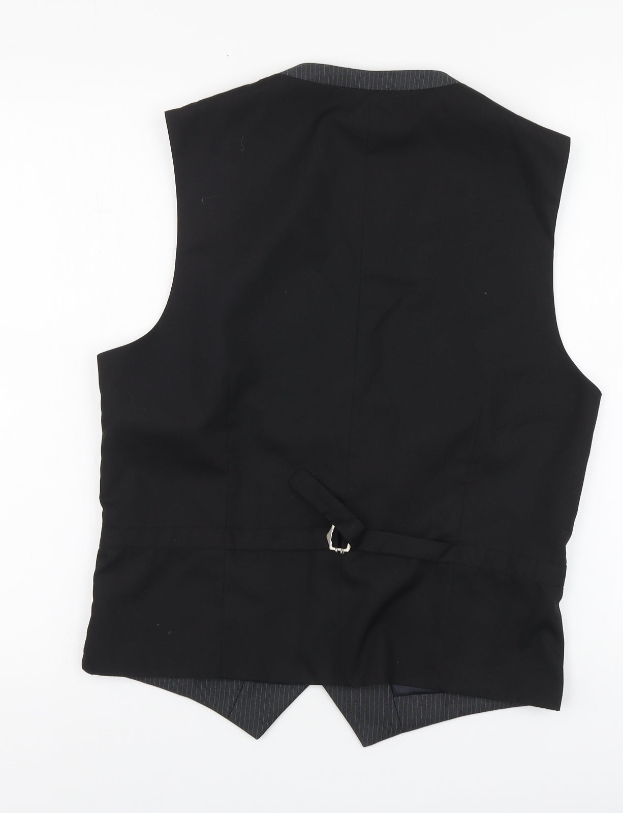 NEXT Mens Grey Striped Polyester Jacket Suit Waistcoat Size M