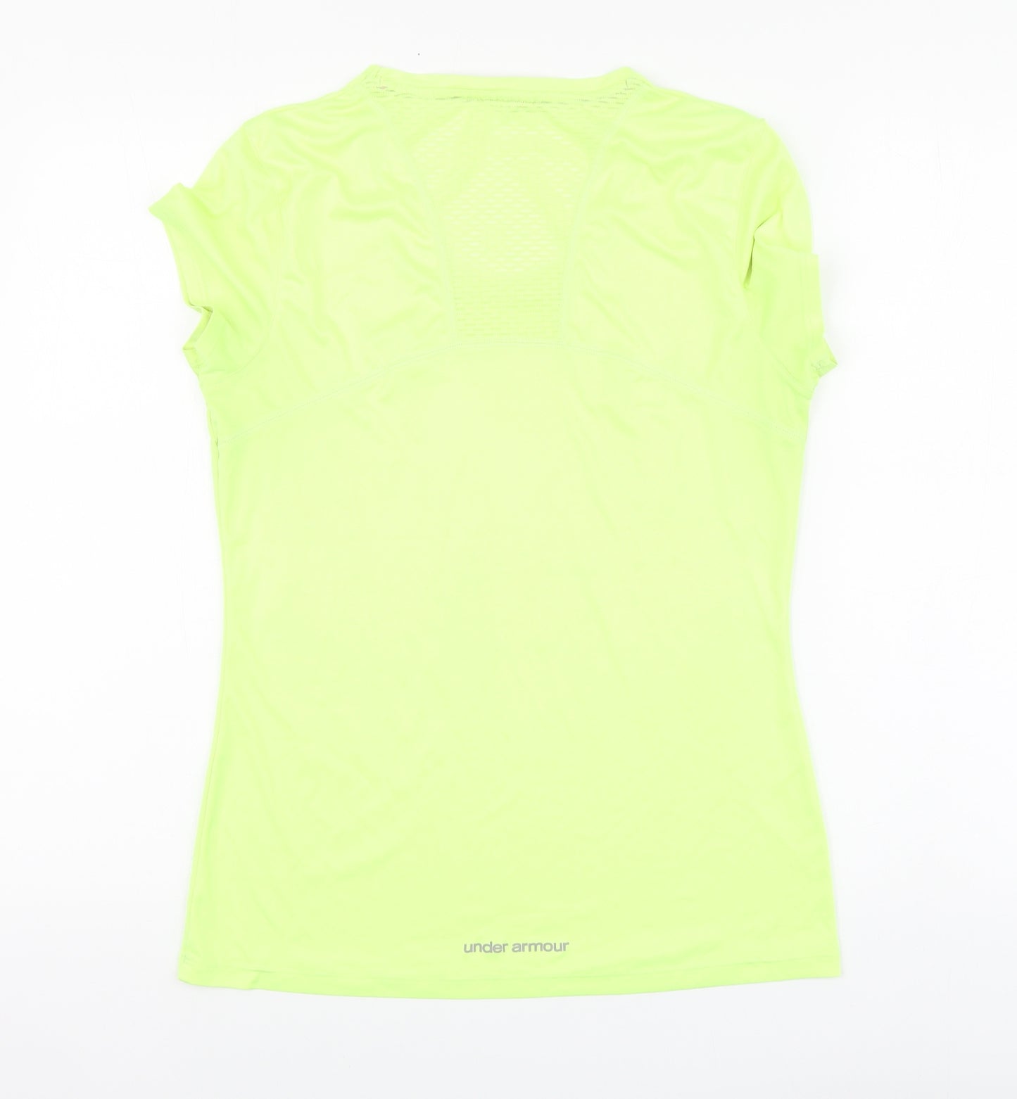 Under armour Womens Yellow Polyester Basic T-Shirt Size M Round Neck