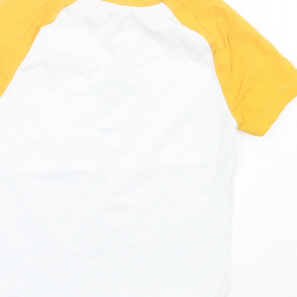 George Boys White Cotton Basic T-Shirt Size 2-3 Years Crew Neck Pullover