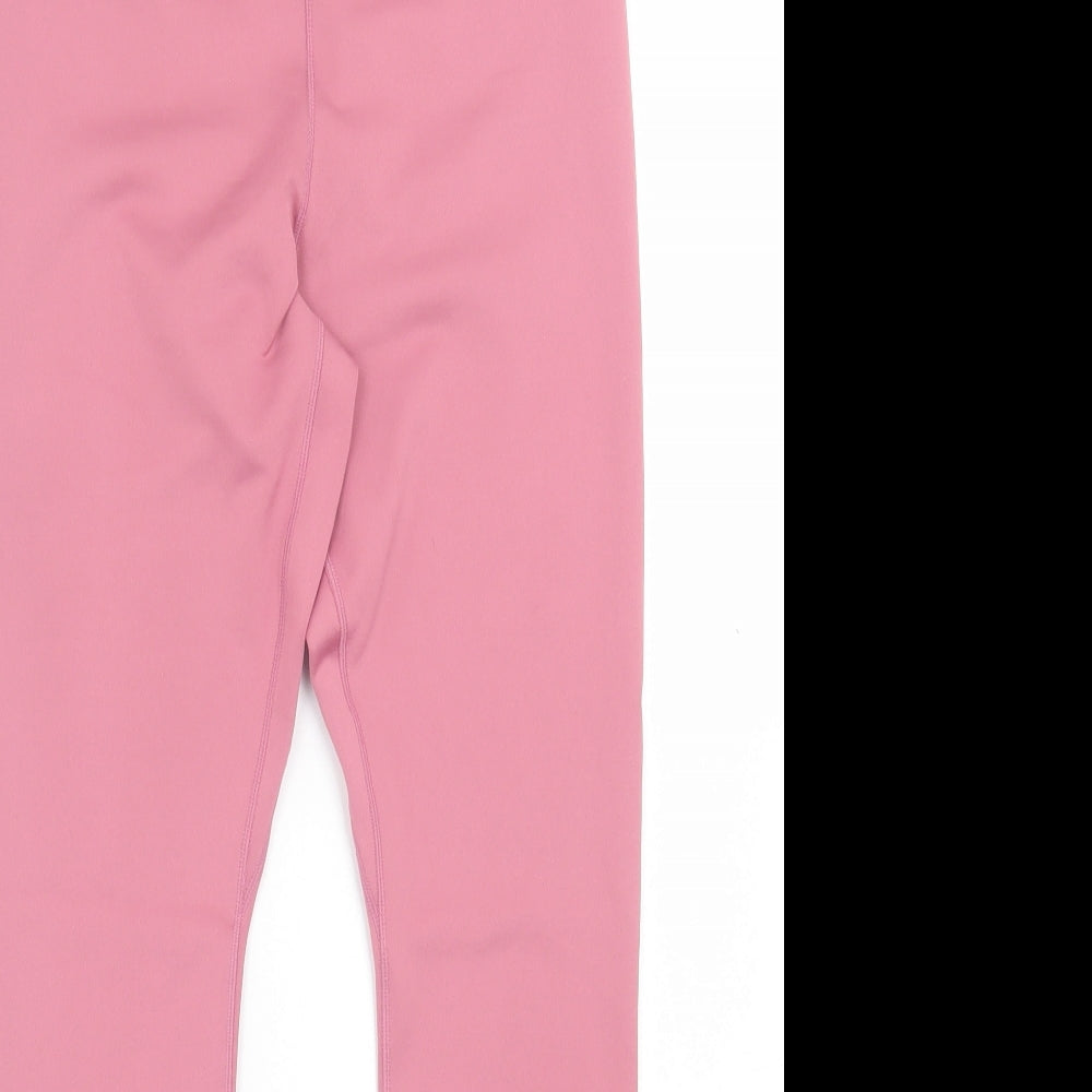 Nike Womens Pink Polyester Capri Leggings Size S L26 in Regular Pullover