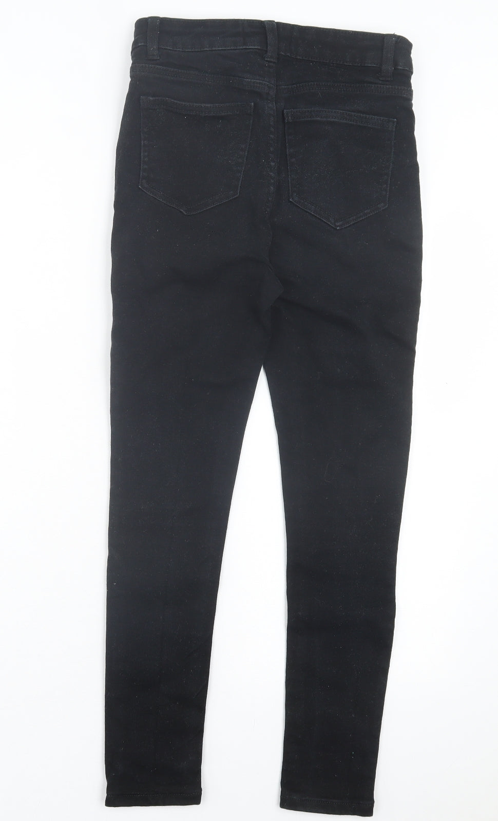 New Look Womens Black Cotton Skinny Jeans Size 8 L25 in Regular Zip