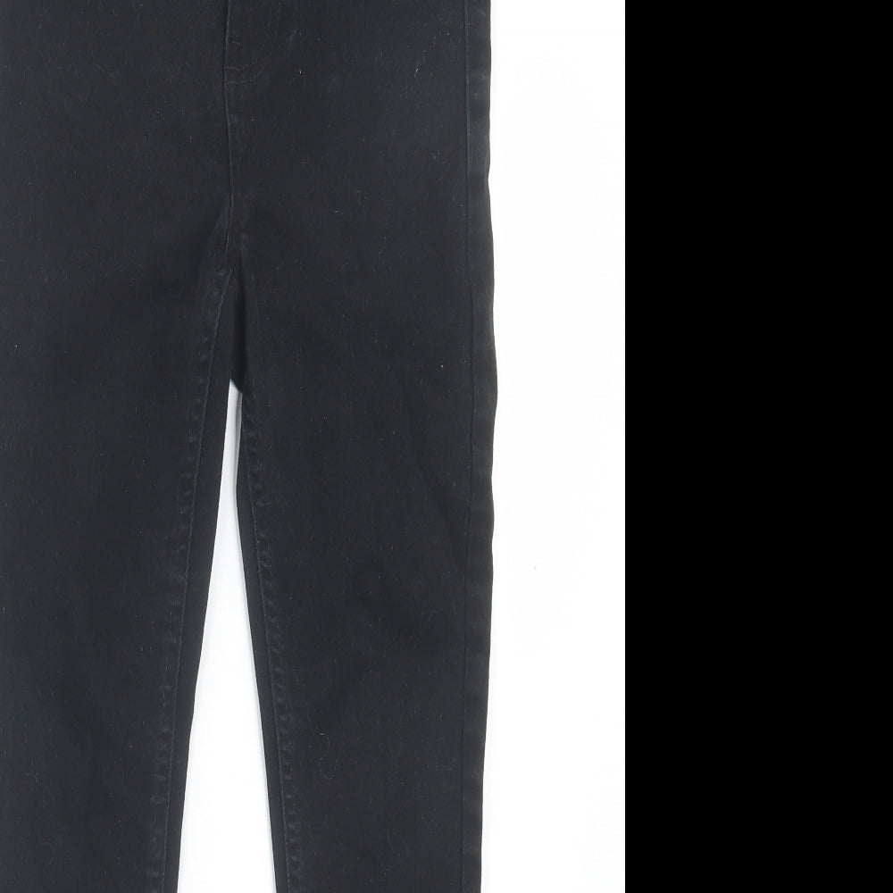 New Look Womens Black Cotton Skinny Jeans Size 8 L25 in Regular Zip