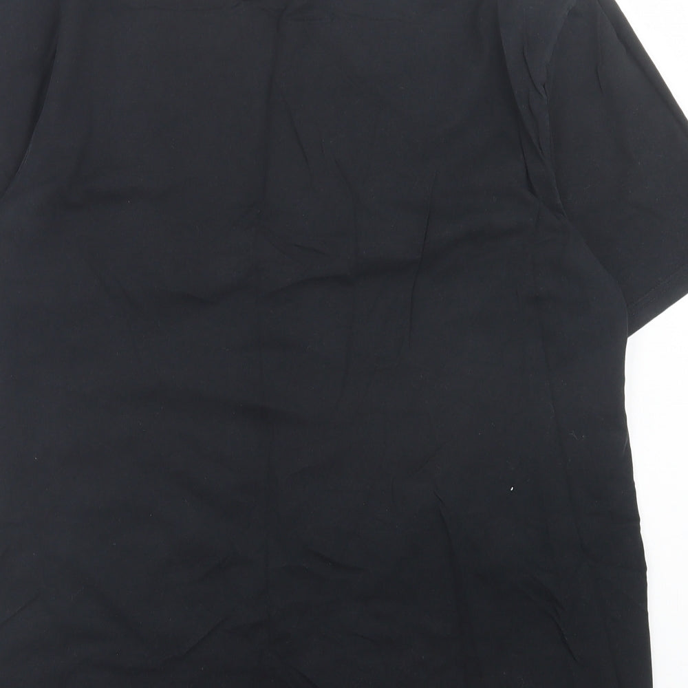 George Mens Black Cotton T-Shirt Size L Crew Neck - Star Wars