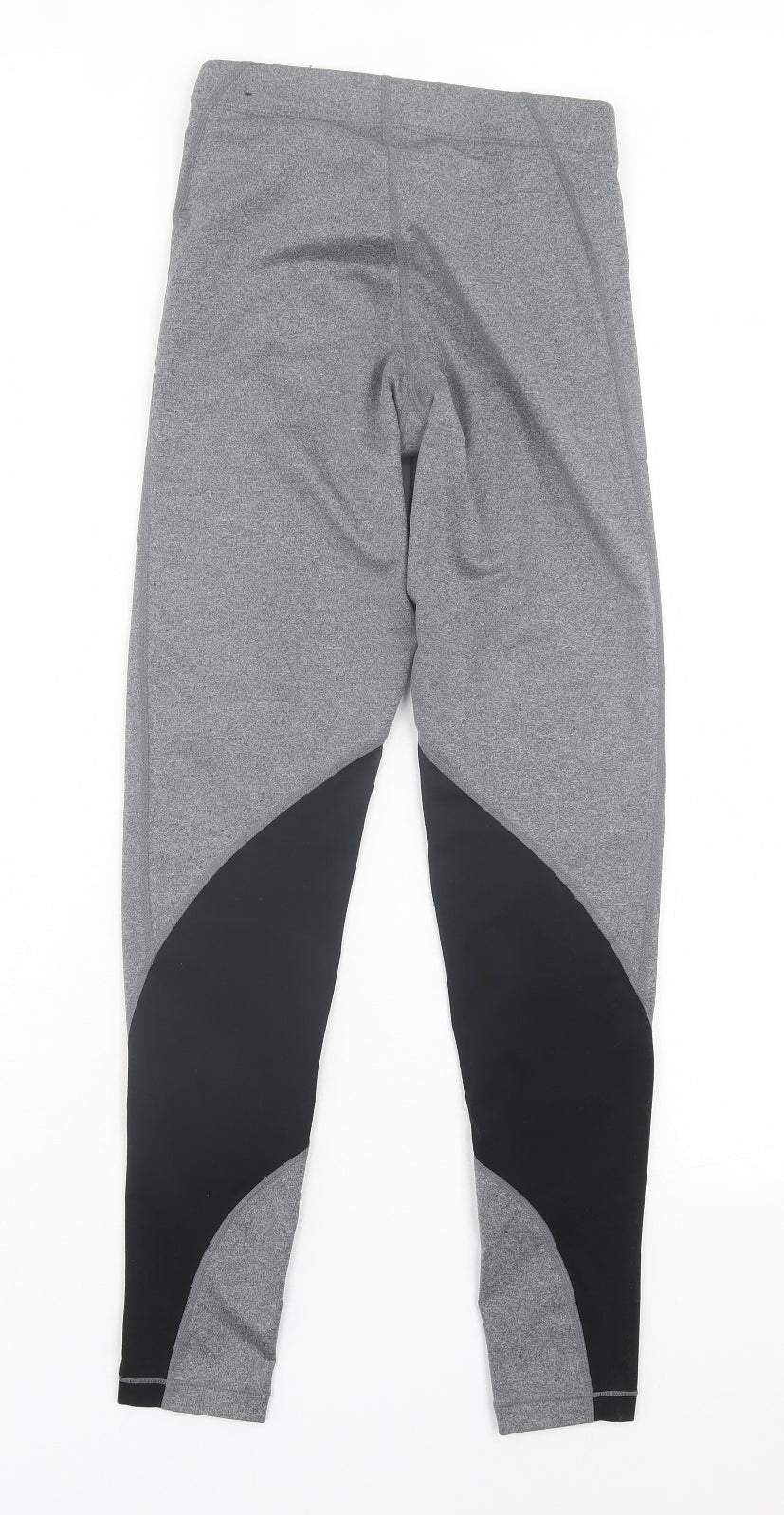 Nike Womens Grey Polyester Compression Leggings Size S L25 in Regular Pullover - Graphic Logo