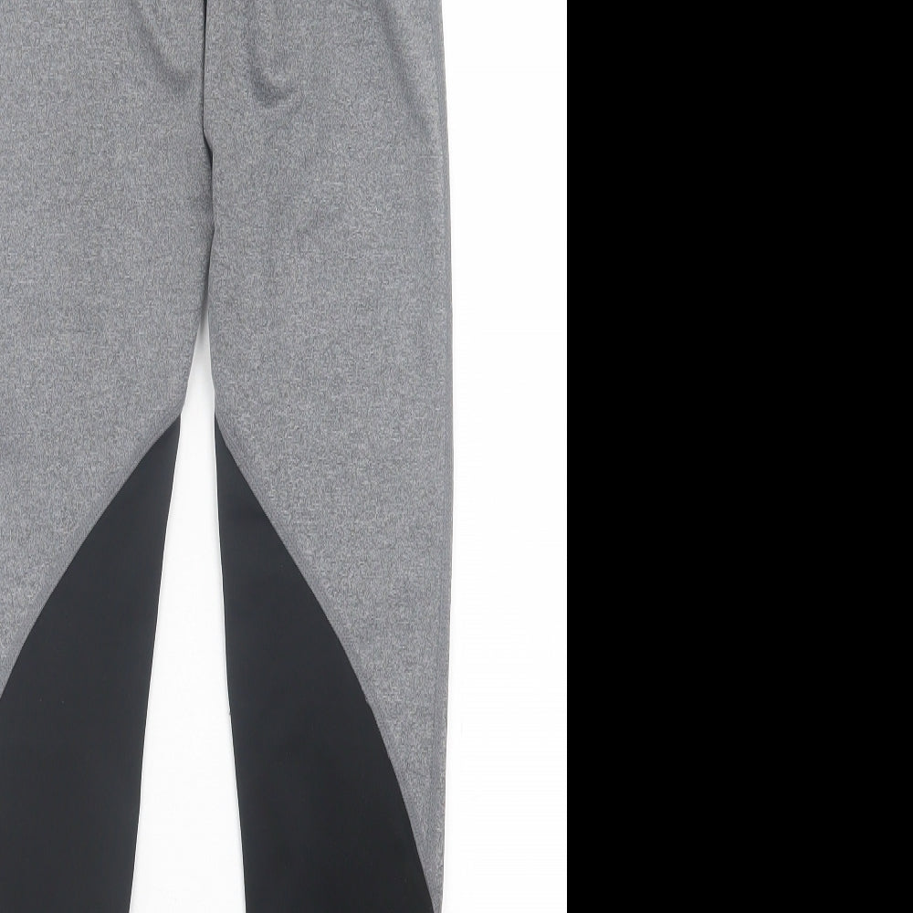 Nike Womens Grey Polyester Compression Leggings Size S L25 in Regular Pullover - Graphic Logo