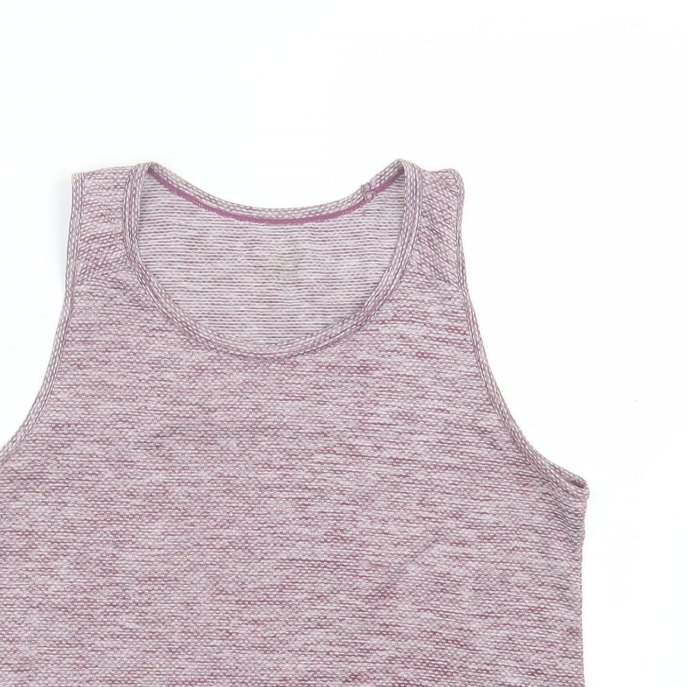 Dunnes Stores Womens Purple Polyester Basic Tank Size S Crew Neck Pullover
