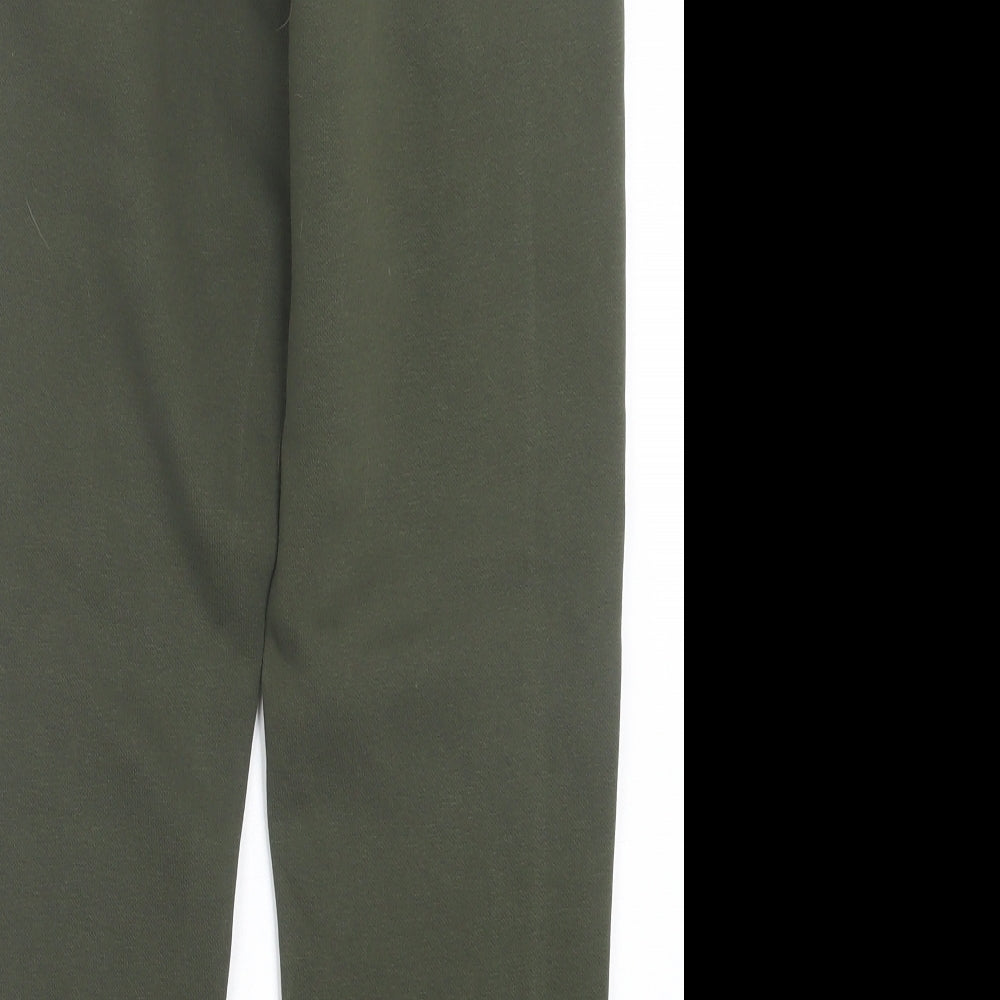 PUMA Boys Green Cotton Jogger Trousers Size 11-12 Years Regular Drawstring - Cuffed Leg
