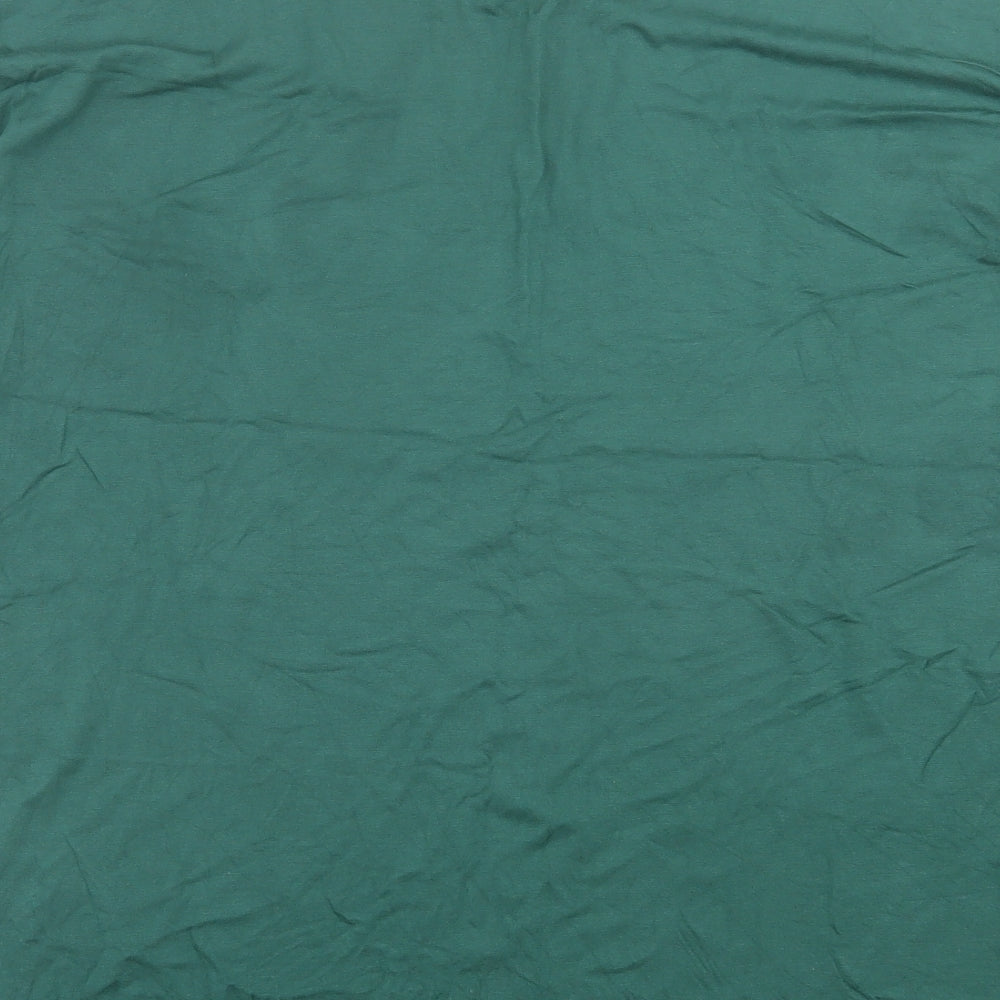 Missguided Womens Green Viscose Basic T-Shirt Size 16 Crew Neck