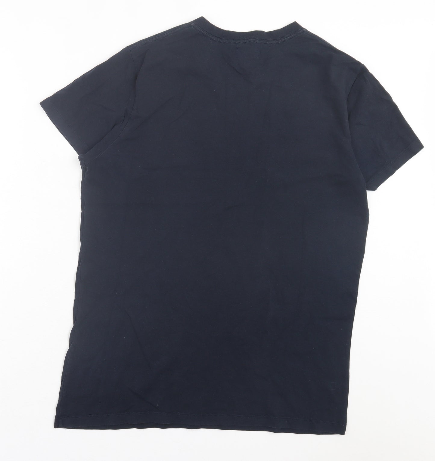 Diesel Mens Blue Cotton T-Shirt Size L V-Neck