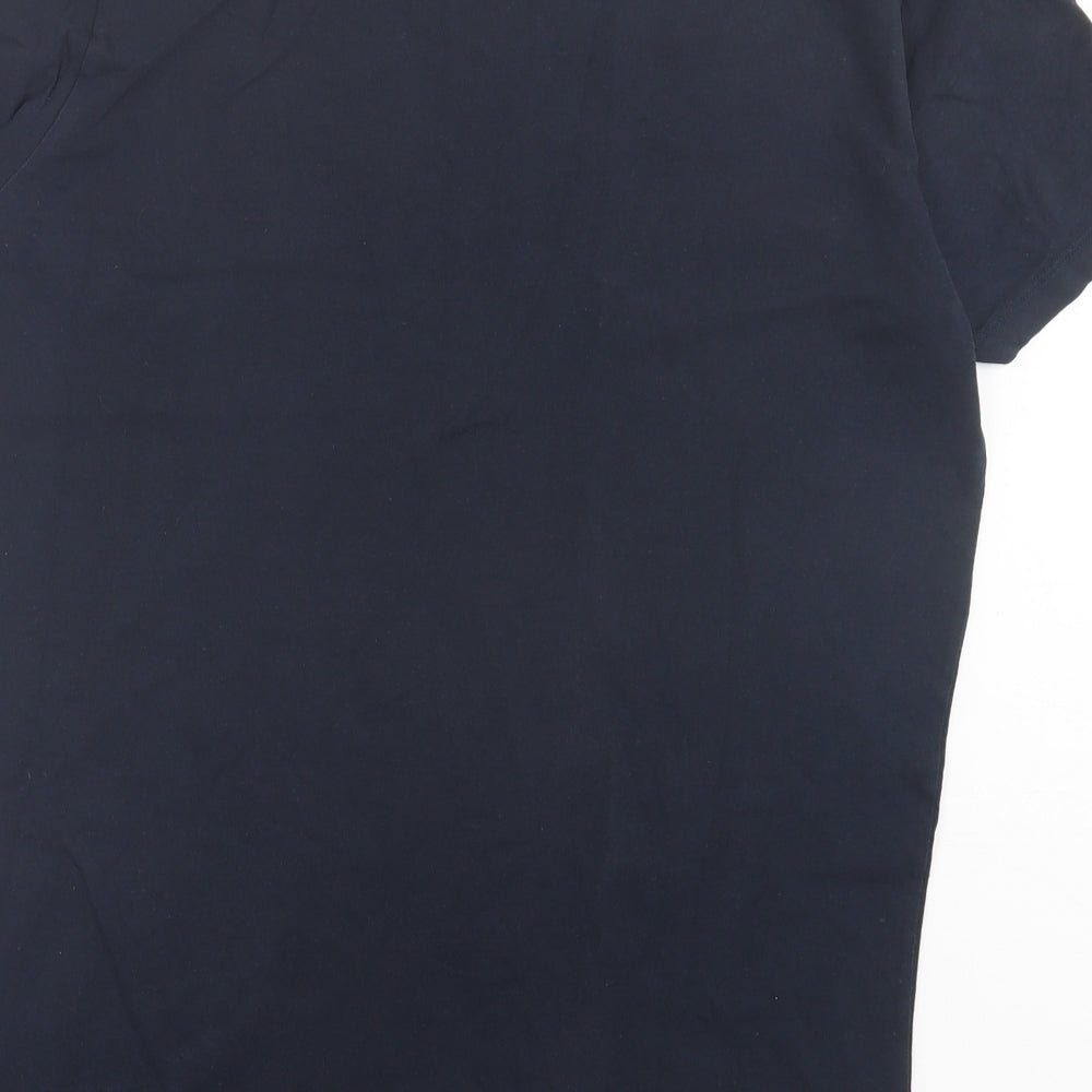 Diesel Mens Blue Cotton T-Shirt Size L V-Neck