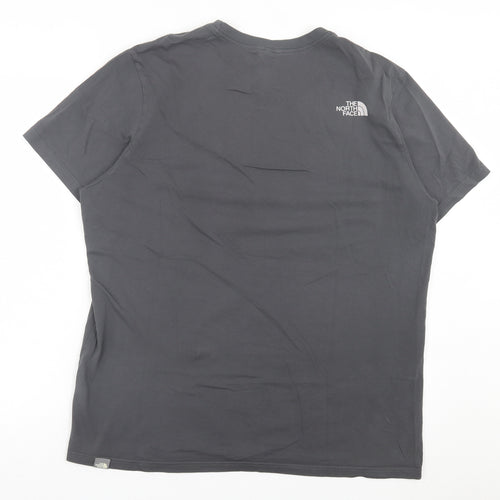 The North Face Mens Grey Cotton T-Shirt Size XL Crew Neck