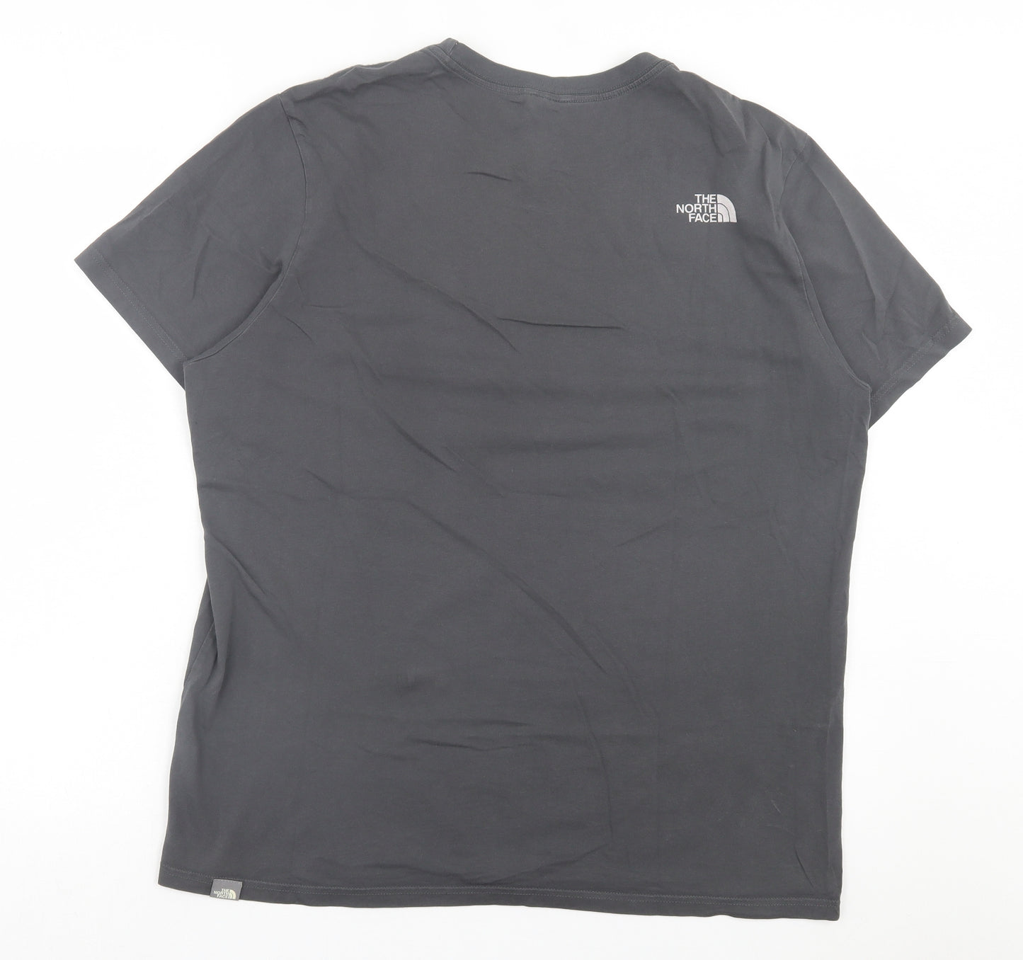 The North Face Mens Grey Cotton T-Shirt Size XL Crew Neck