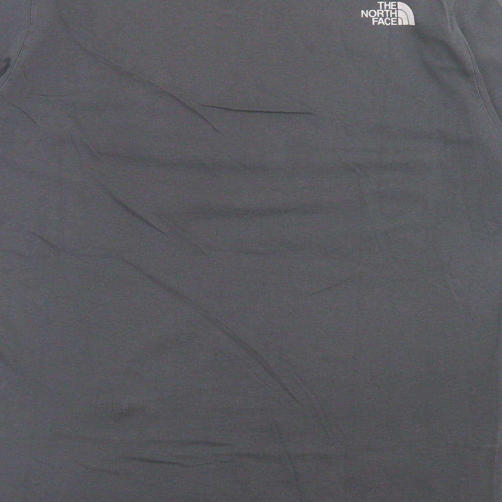 The North Face Mens Grey Cotton T-Shirt Size XL Crew Neck